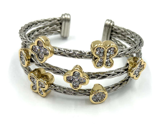 WP - Butterflies & Clover Bracelet Cuff