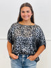 Metallic Leopard Print Blouse (Reg.)- 2 Colors