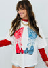 Off White Cowboy Boots Lace Embroidered Top (Reg.)