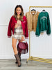 Embroidered Faux Suede Varsity Jacket  (Reg & Plus)-3 Colors
