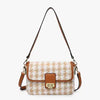 Elodie Houndstooth Gold Accent Crossbody (2 Colors)