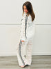 White Lace Side Stripe Jacket & Pants Set (Reg.)