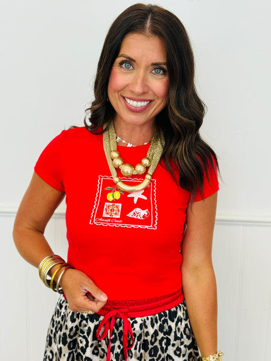 Red Amalfi Coast Tee (Reg.)