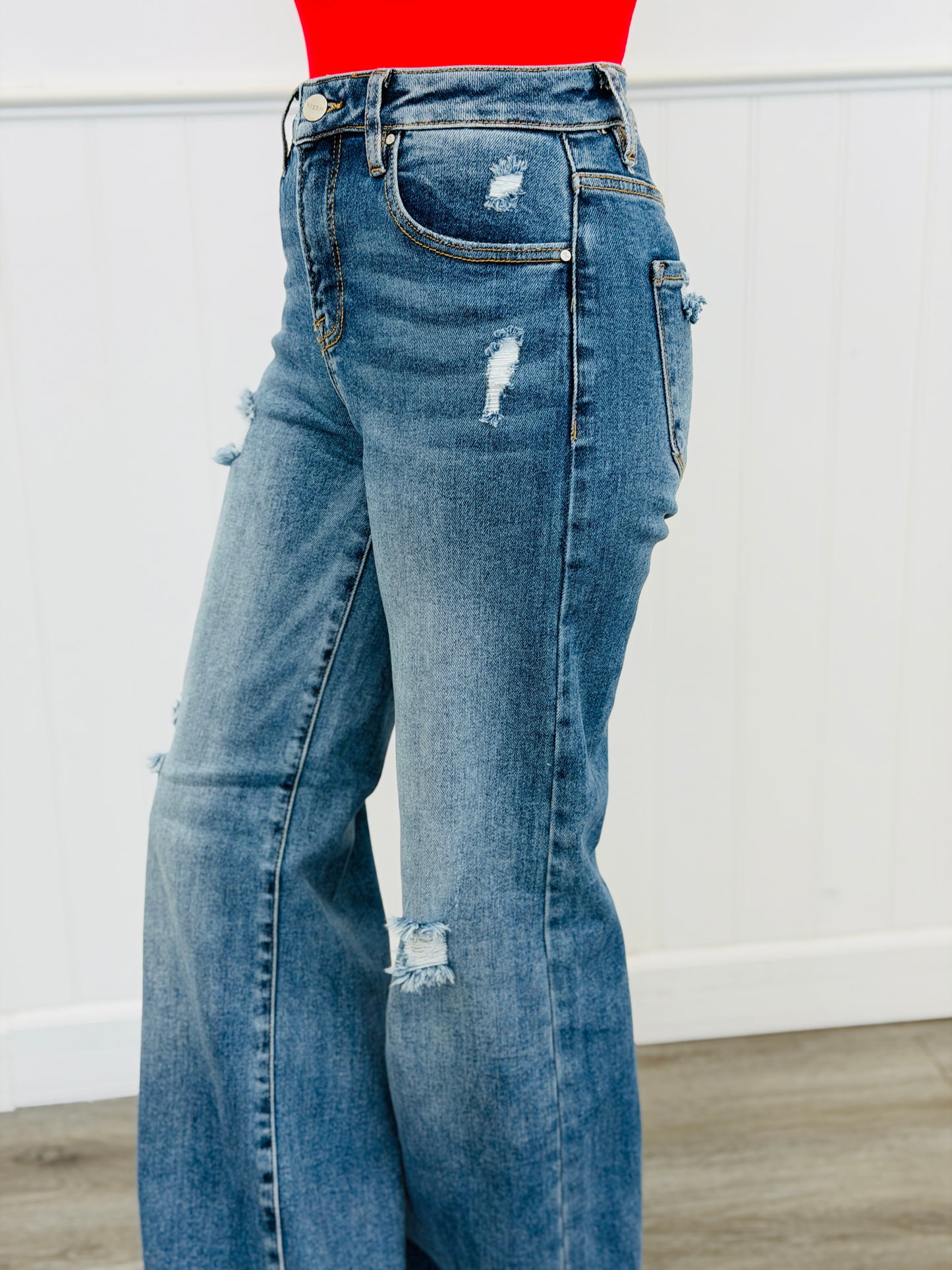 Risen Vanessa Vintage Wide Leg Jeans (Reg & Plus)