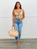 POL Tan Leopard Lace Trim Cami Top (Reg.)