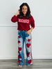 Oli & Hali Denim/Red Heart & Leopard Jeans (Reg.)