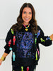 Queen Of Sparkles Black Nutcracker Card Logo Mockneck Sweatshirt (Reg. & Plus)