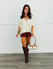 Button Front Boxy Knit Cardigan (Reg. and Plus) - 3 Colors