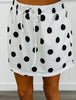 Black/White Polka Dot Printed Terry Skort Set (Reg. and Plus)