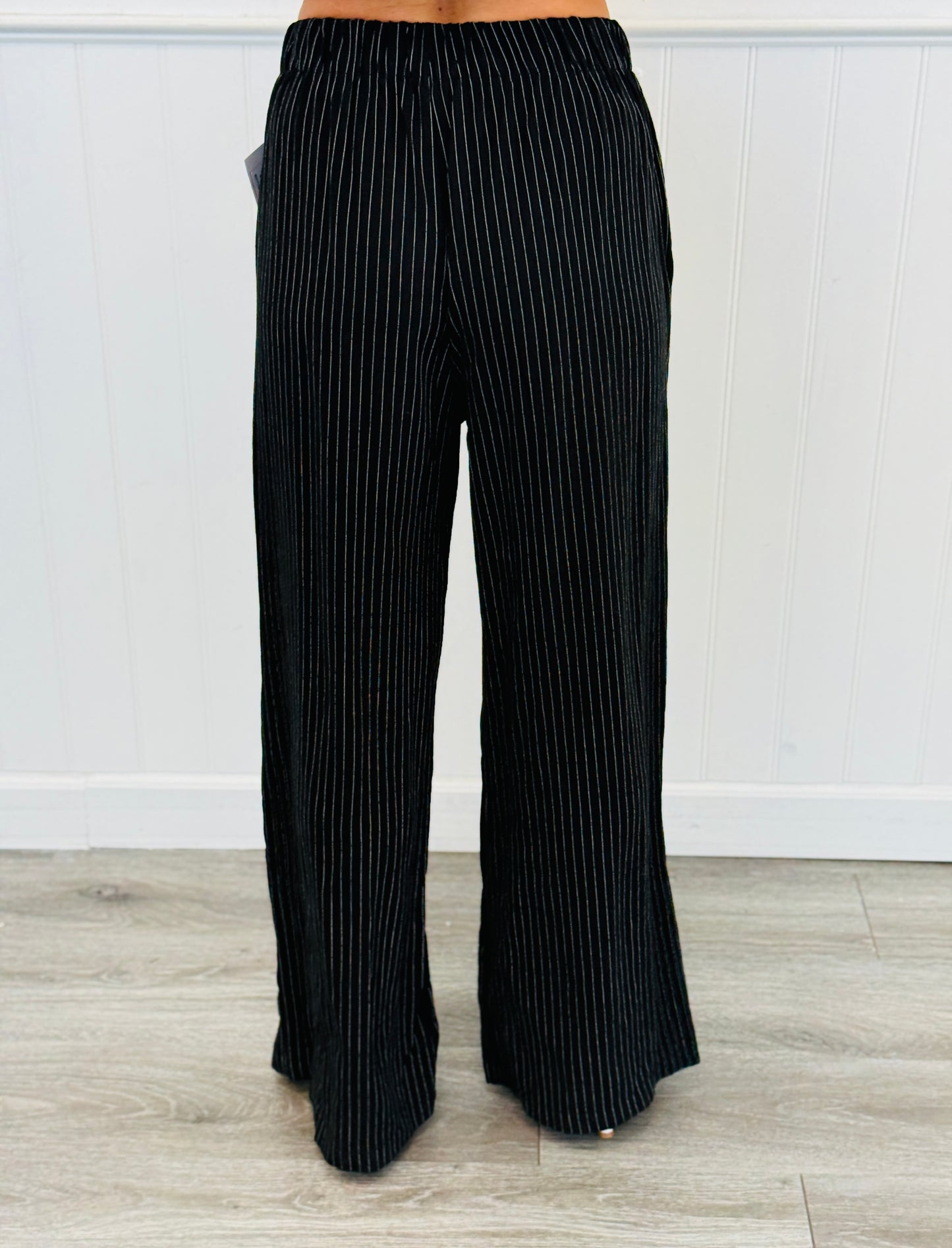 Striped Pleat Pants (Reg. and Plus) - 3 Colors