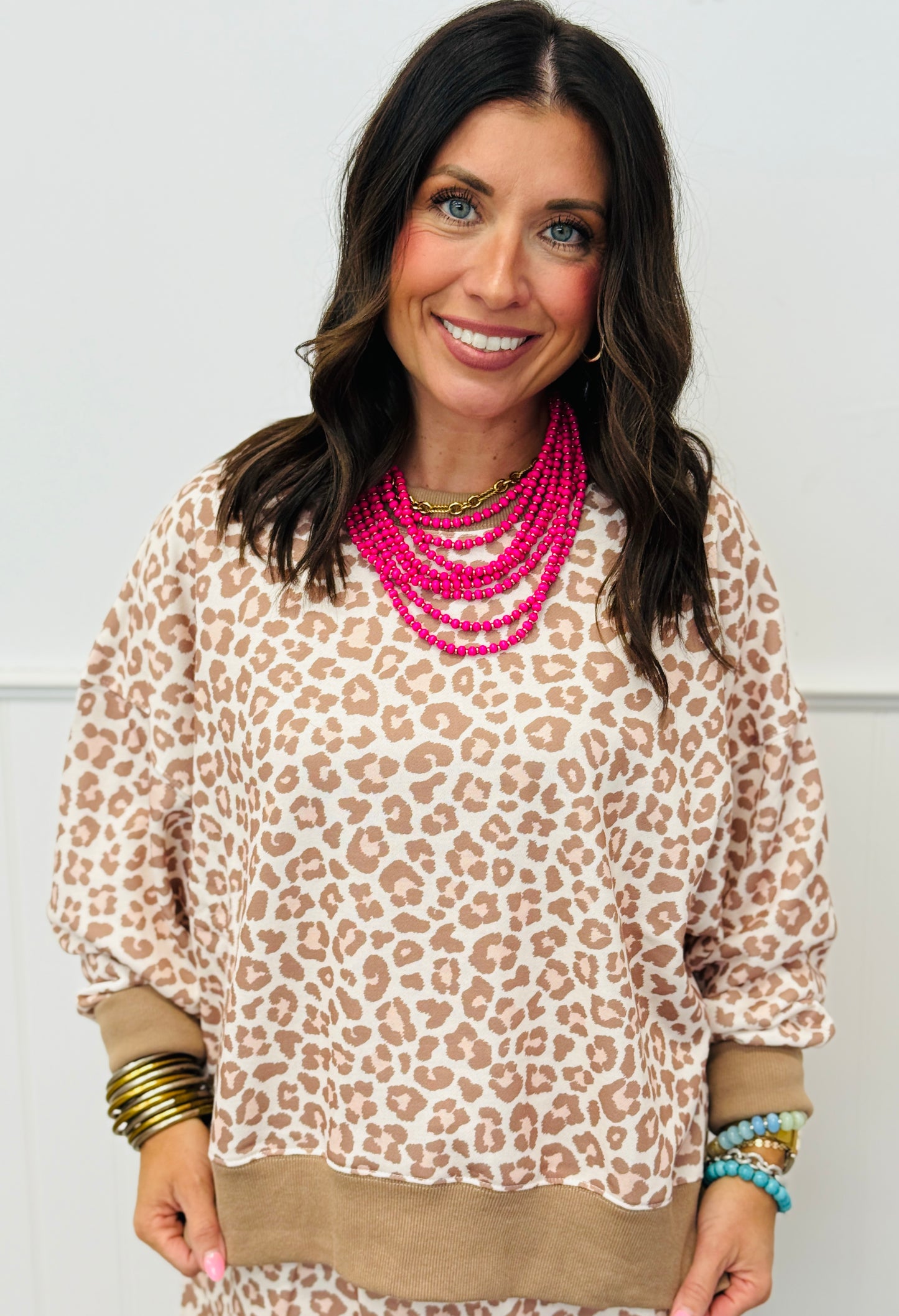 Leopard Printed Terry Skort Set (Reg. and Plus)