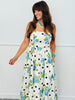 Off White Polka Dot & Floral Midi Dress (Reg.)