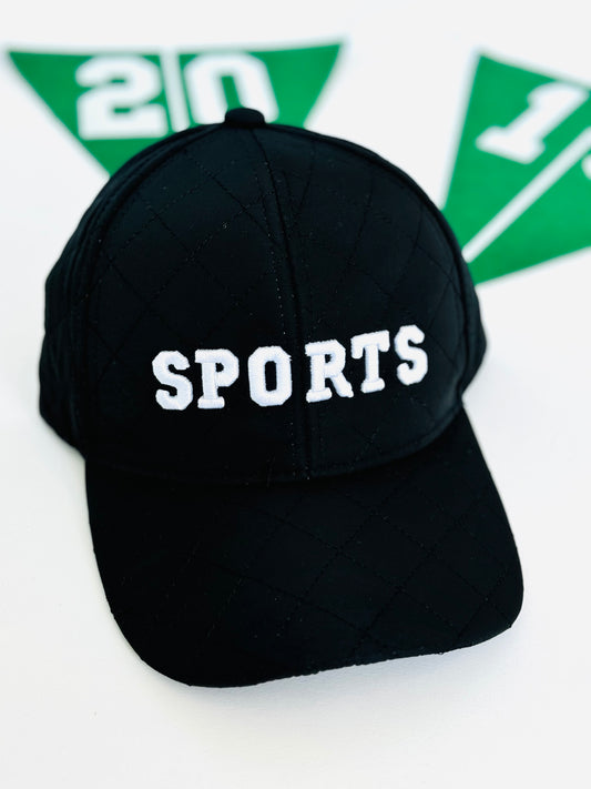 "Sports" Black Ball Cap