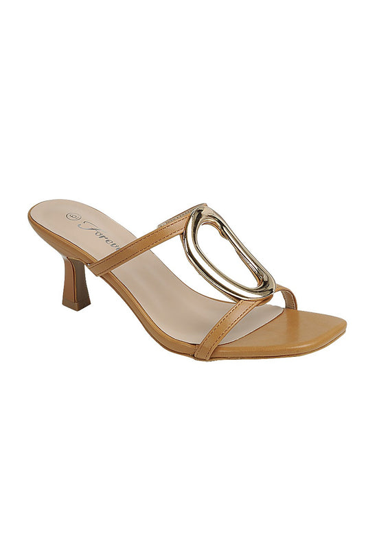 Tan Go Get 'Em Kitten Heels