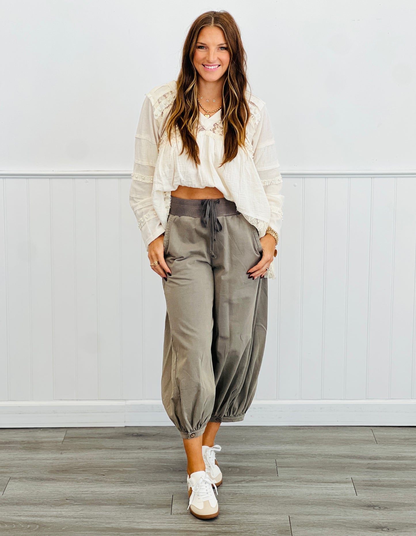 POL Natural Perfection Lace Trim Hi-Lo Top (Reg.)