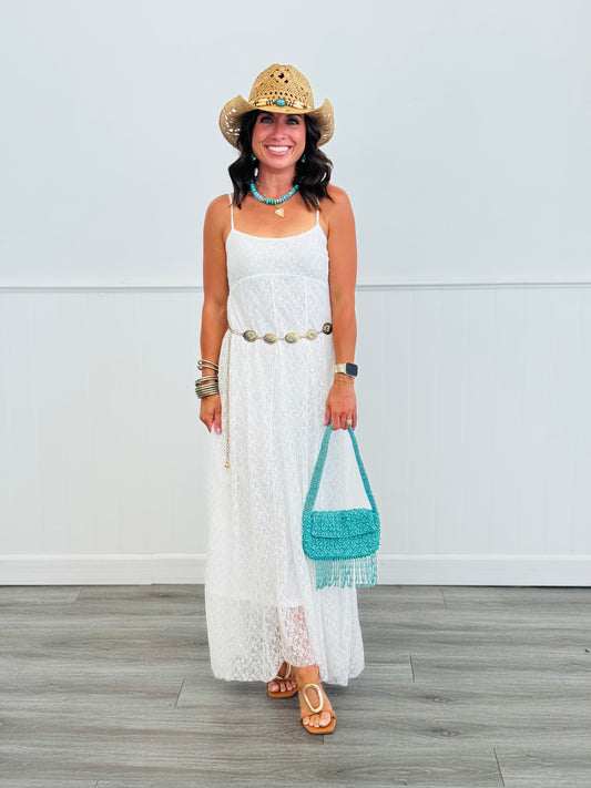 Off White Lace Maxi Dress (Reg.)