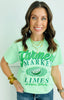 Lime Farmers Market Sequin Patch Tee (Reg. and Plus)