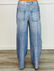 Illusion Remix Denim Blue Printed Terry Pants (Reg.)