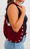 Faux Suede Silver Stud Handbag (3 colors)