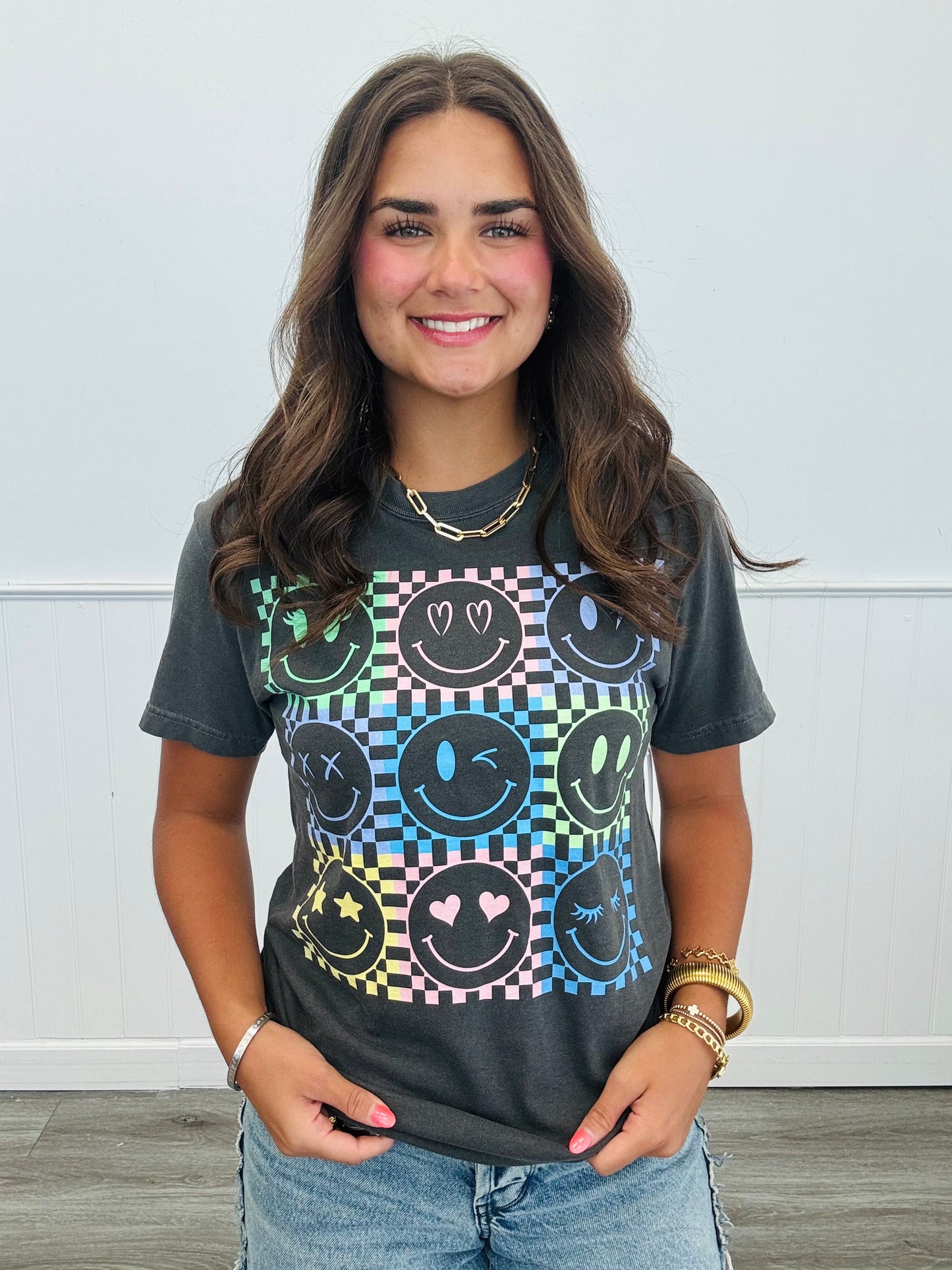 Good Mood Happy Face Tee (Reg. and Plus)