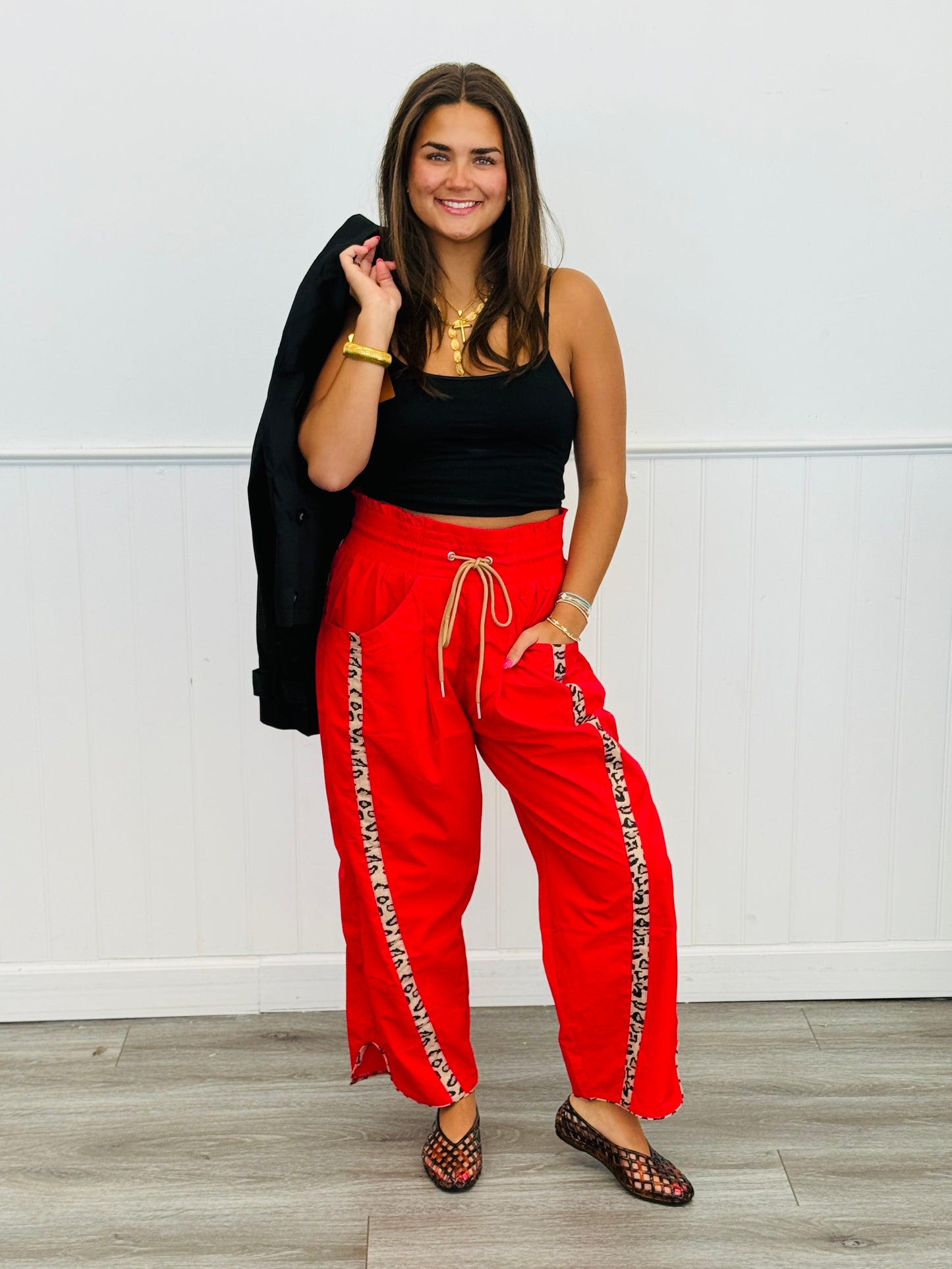 Cheetah Side Stripe Windbreaker Pants (Reg.) - 2 Colors