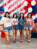 Oatmeal USA Flag Patchwork Sweatshirt (Reg. & Plus)