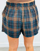 Plaid Faux Button Fly Shorts (Reg.) - 5 Colors