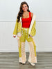 POL Lime Green Thermal Floral Quilted Hoodie Jacket (Reg.)