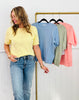 Distressed Ribbed Hem Sweater Top (Reg. and Plus) - 4 Colors