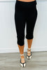 Black Flare Capri Pants (Reg.)