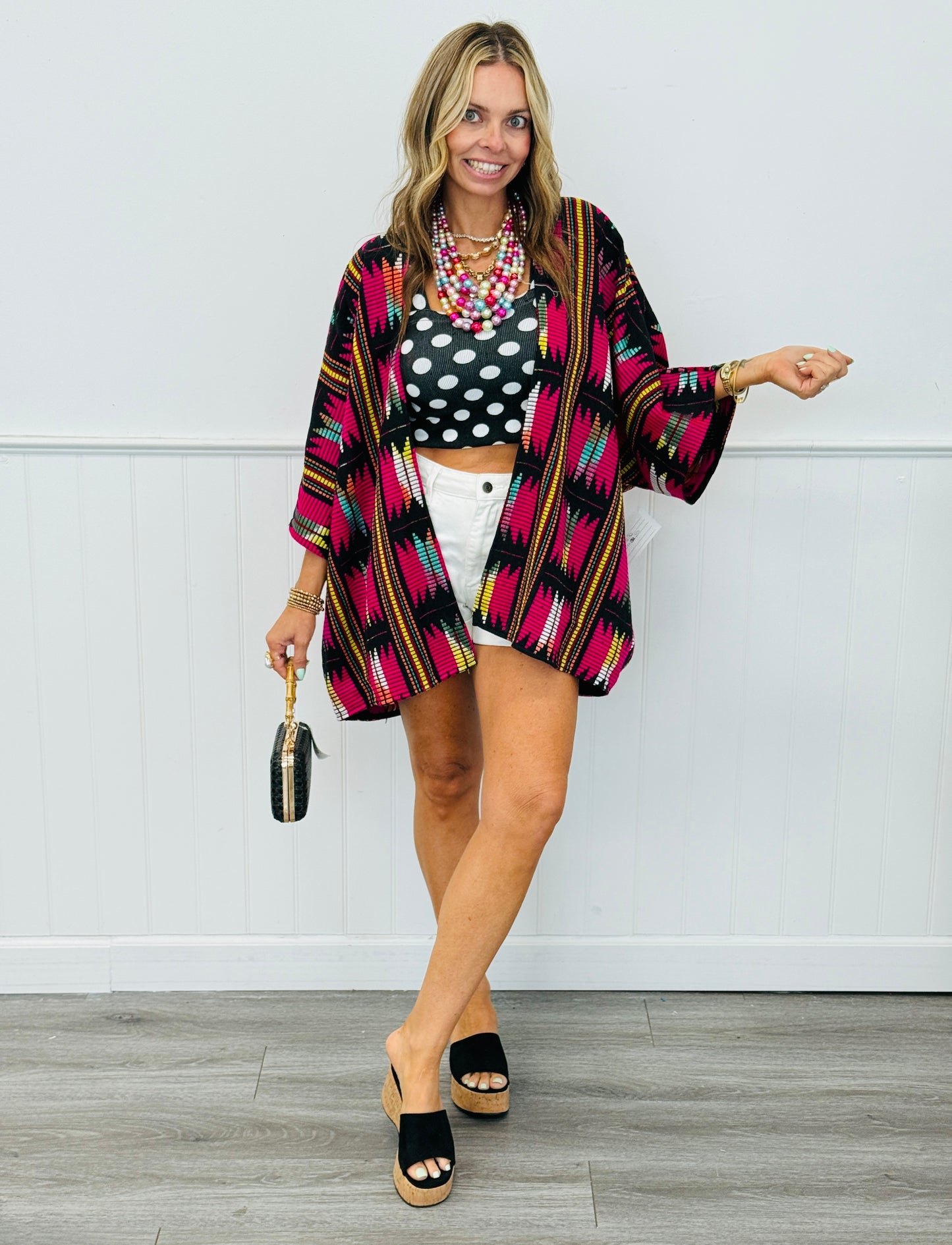 Feel Free With Love Multi Color Cardigan ( One Size)