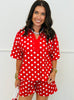 Red/Ivory Polka Dot Top & Shorts Set (Reg.)