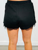 Black Lace Trim Pocket Shorts (Reg.)