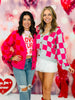 Bold Check Sweater Cardigan (Reg.)-2 Colors