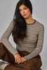 Striped Ribbed Long Sleeve Top (Reg.) - 4 Colors