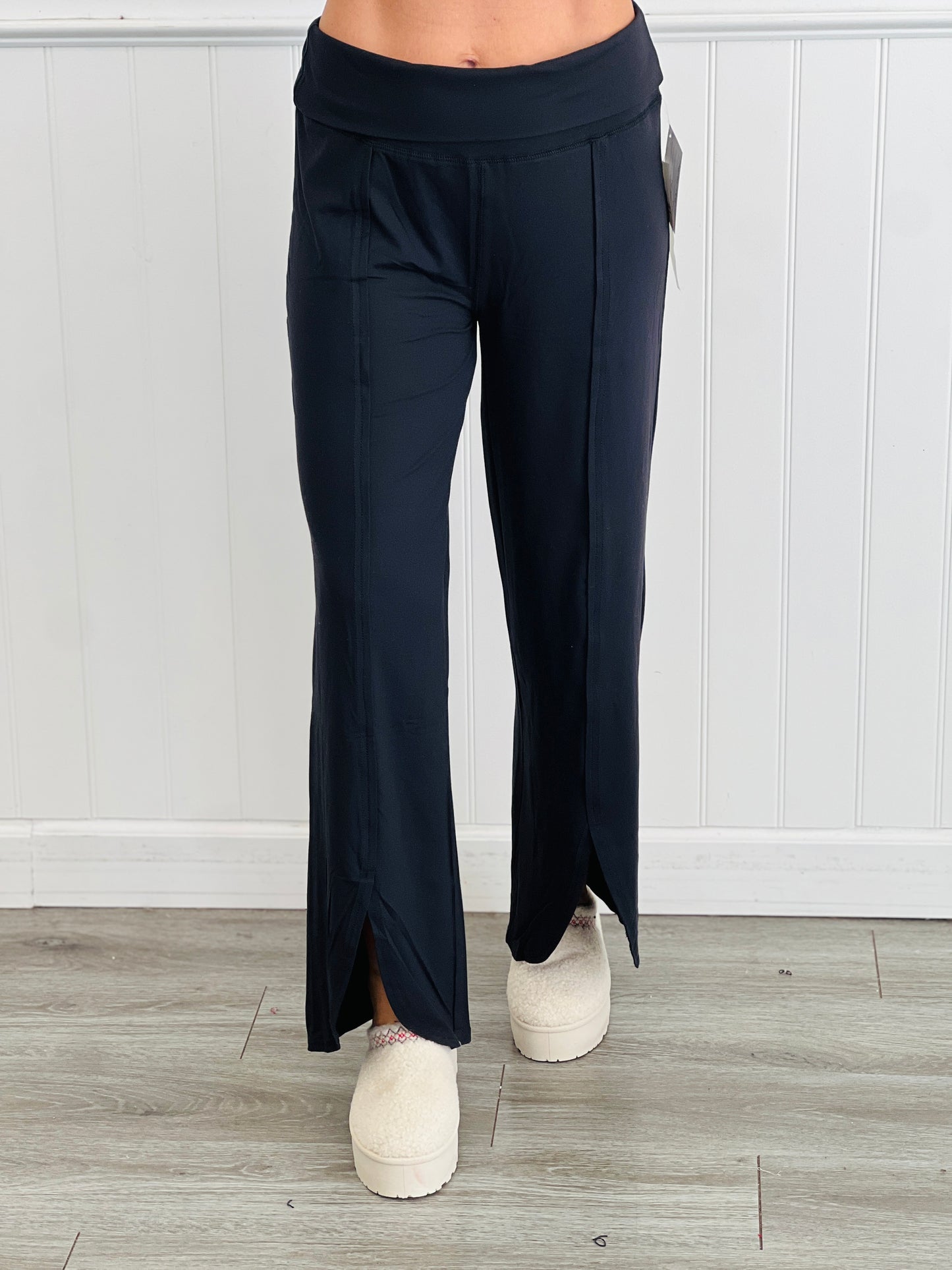 Foldover Waist Yoga Pants (Reg.)-2 Colors