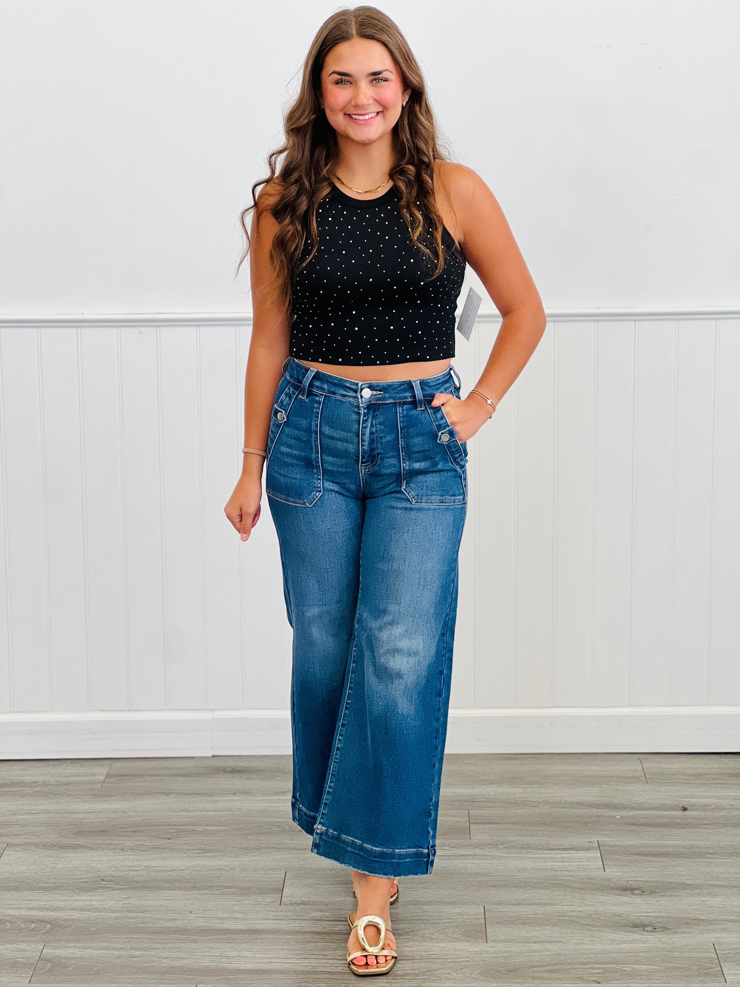 Risen Cute As A Button Dark Ankle Jeans (Reg & Plus)