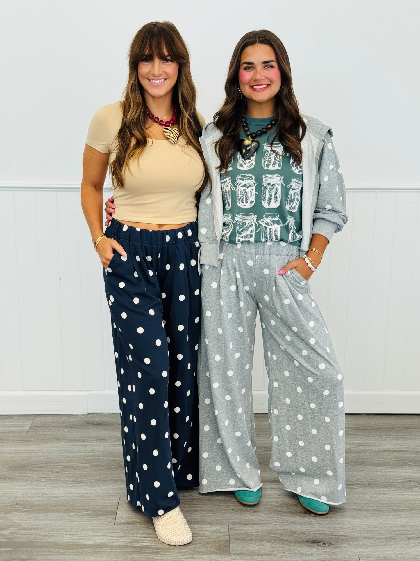 Polka Dot Lounge Pants (Reg & Plus) - 2 Colors