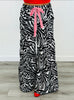 Zebra Print Wide Leg Pants (Reg. and Plus)