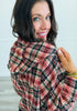 Red Multi Plaid Hoodie Jacket (Reg.)