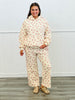 Cream Floral Heavy Fleece Pants (Reg.)
