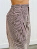 Red Brown Striped Wide Leg Pants (Reg.)