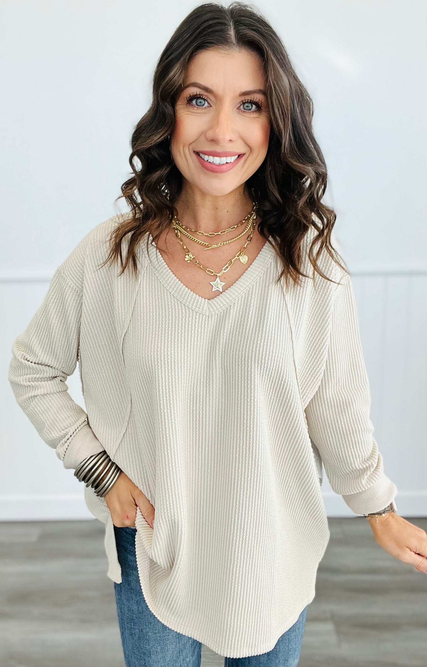 Andree Long Sleeve Oversized Top (Reg. & Plus)- 8 Colors