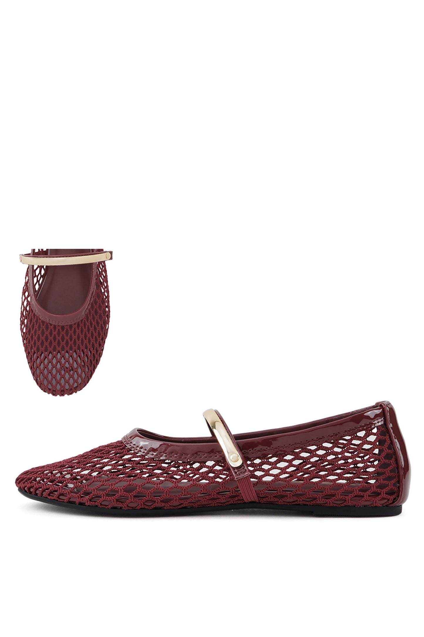 Burgundy In the Details Flats