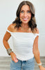 Twisted Straps Off Shoulder Top (Reg.)-3 Colors