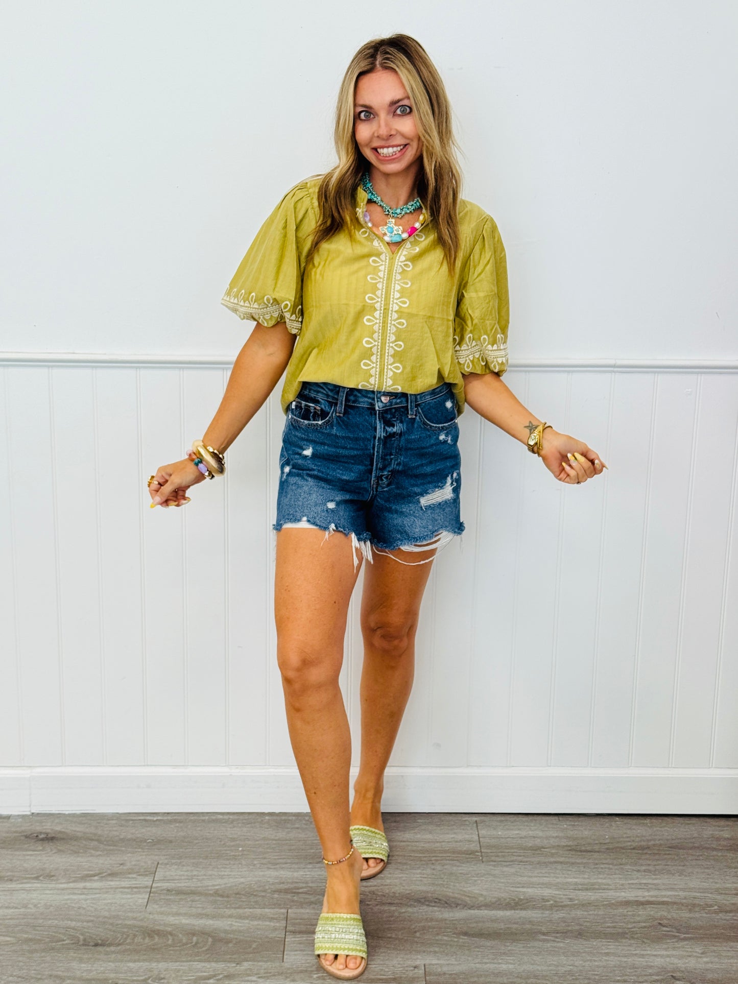 Embroidered Enchantment Blouse (Reg & Plus) - 2 Colors