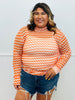 Checkered Mesh Long Sleeve Top (Reg & Plus)-3 Colors