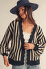 Riviera Striped Scallop Edge Cardigan (Reg.) - 2 Colors