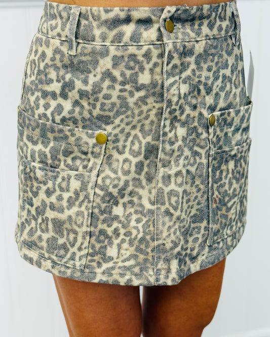 Leopard Print Skort (Reg. and Plus)