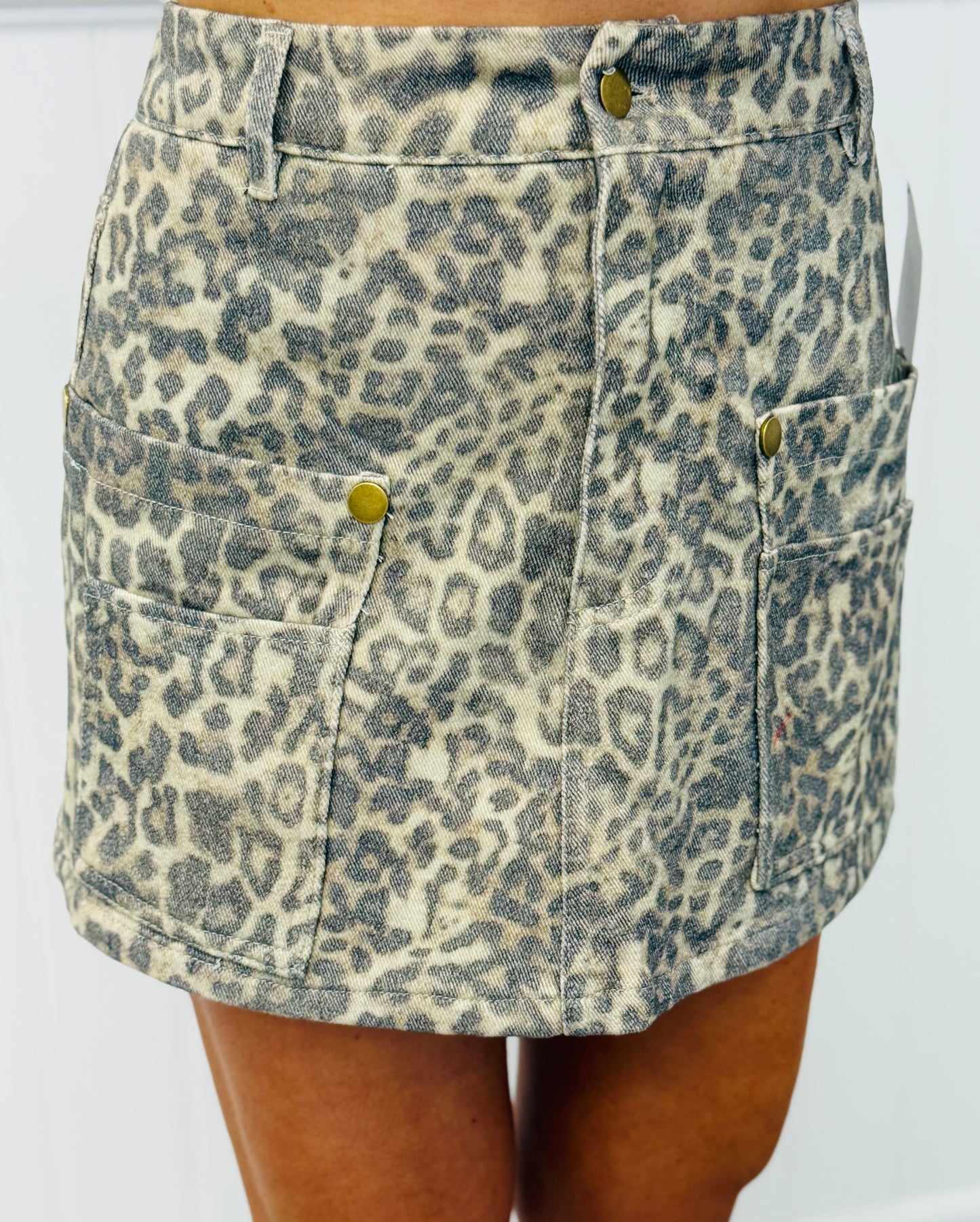 Leopard Print Skort (Reg. and Plus)